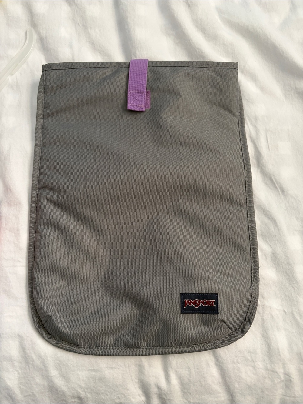 Jansport Gray Sleeve with Purple Strap